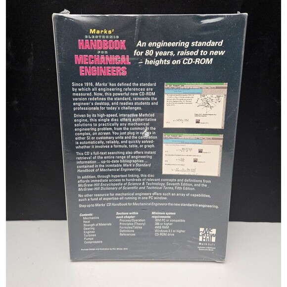 Marks' Electronic Handbook for Mechanical Engineers CD-ROM 1995 NEW Sealed HTF - Picture 4 of 12